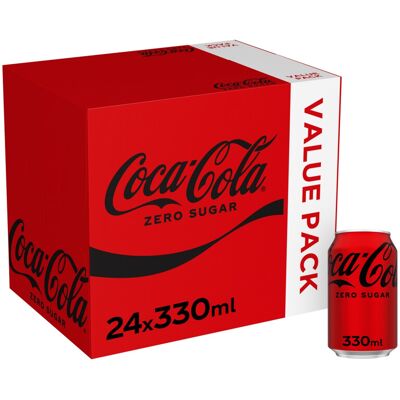 Coca-Cola Zero Sugar 24 X 330ml Coca-Cola Zero Sugar 24 X 330ml