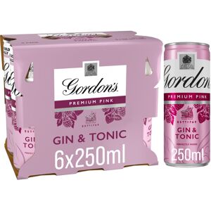 Gordon's Pink Gin & Tonic 6 x 250ml Gordon's Pink Gin & Tonic 6 x 250ml