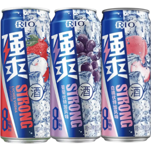Rio Strong Triple Can Pack (White Peach+Grape+Lychee) 3x500ml Rio Strong Triple Can Pack (White Peach+Grape+Lychee) 3x500ml