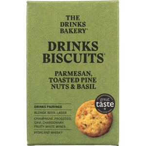 The Drinks Bakery Parmesan Toasted Pinenut & Basil 110g The Drinks Bakery Parmesan Toasted Pinenut & Basil 110g