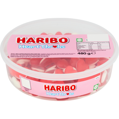 Haribo Tub Heart Throbs 480g Haribo Tub Heart Throbs 480g