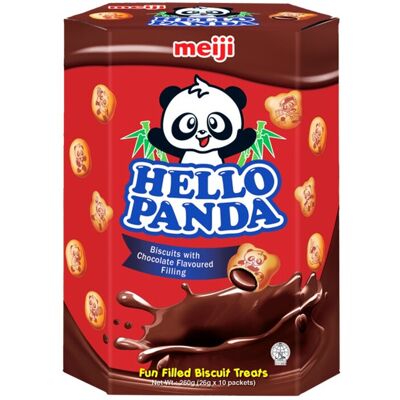 Meiji Hello Panda Biscuits with Chocolate Filling XL 260g Meiji Hello Panda Biscuits with Chocolate Filling XL 260g