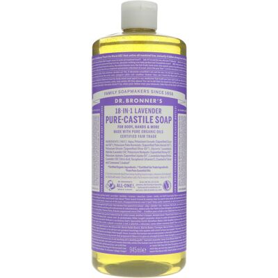 Dr. Bronner's Dr Bronner's Lavender Castile Liquid Soap 945ML Dr. Bronner's Dr Bronner's Lavender Castile Liquid Soap 945ML