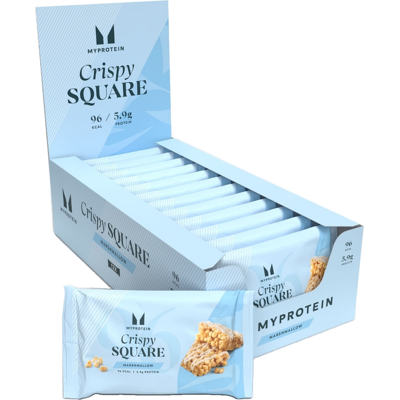 MyProtein Crispy Square - Marshmallow - 12 x 30g - Snack Bar MyProtein Crispy Square - Marshmallow - 12 x 30g - Snack Bar