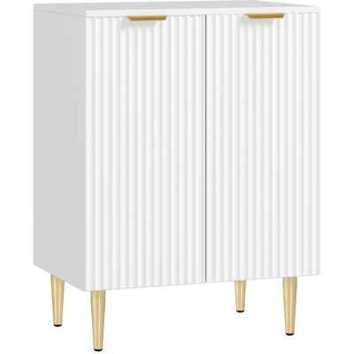 HOMCOM White Sideboard Buffet Cabinet with Adjustable Shelf - Sideboard Buffet Cabinet HOMCOM White Sideboard Buffet Cabinet with Adjustable Shelf - Sideboard Buffet Cabinet