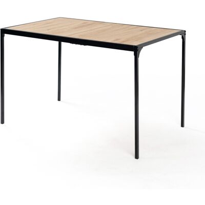 URBAN MEUBLE Scandinavian Oak Dining Table with Black Metal Frame URBAN MEUBLE Scandinavian Oak Dining Table with Black Metal Frame