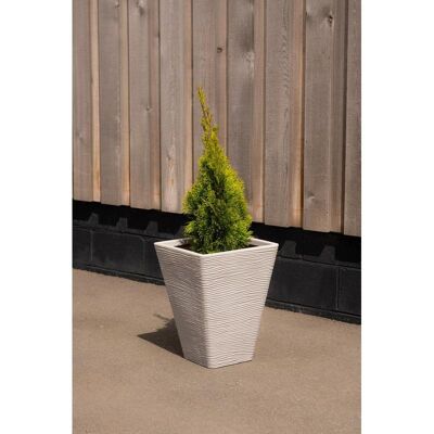 Strata Amalfi Planter Square Tapered Large W:40m x H:52cm Stone Strata Amalfi Planter Square Tapered Large W:40m x H:52cm Stone