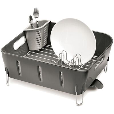 Simplehuman Compact Dishrack, Grey Plastic Simplehuman Compact Dishrack, Grey Plastic