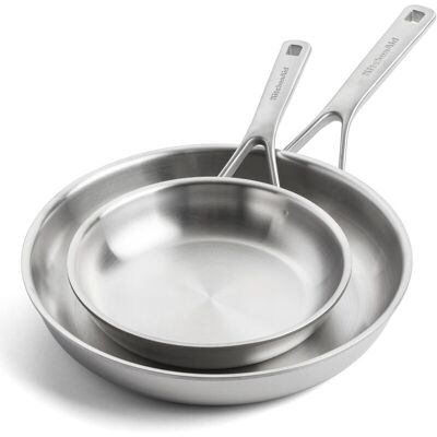 KitchenAid Multiply Frypan Set of 2 Uncoated: Frypan 20cm + Frypan 28cm KitchenAid Multiply Frypan Set of 2 Uncoated: Frypan 20cm + Frypan 28cm