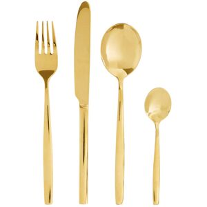 Interiors by Premier Avie 16 Piece Gold Finish Cutlery Set Interiors by Premier Avie 16 Piece Gold Finish Cutlery Set