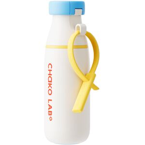 CHaKOLAB Insulated Stainless Steel Water Bottle BPA-Free Leak Proof 17oz Bottle with Spout Lid & Straw Milk Pudding CHaKOLAB Insulated Stainless Steel Water Bottle BPA-Free Leak Proof 17oz Bottle with Spout Lid & Straw Milk Pudding