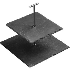Maison by Premier Slate 2 Tier Square Cake Stand Maison by Premier Slate 2 Tier Square Cake Stand