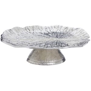 Fifty Five South Salma Silver Finish Lotus Leaf Cake Stand Fifty Five South Salma Silver Finish Lotus Leaf Cake Stand