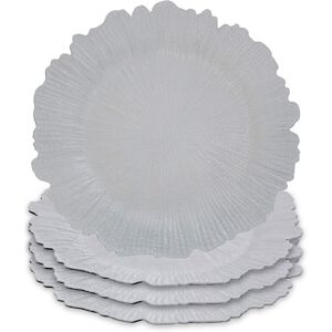 Maison by Premier Set of 4 33cm Dia White Reef Charger Plates Maison by Premier Set of 4 33cm Dia White Reef Charger Plates