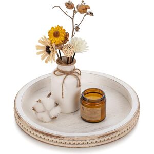 【£3 off over £10】White Beaded Coffee Table Tray Set of 1 【£3 off over £10】White Beaded Coffee Table Tray Set of 1