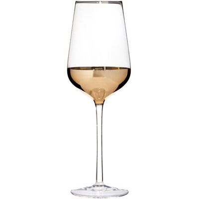 Interiors by Premier Wine Glasses Horizon Gold Dipped Set of 4 Interiors by Premier Wine Glasses Horizon Gold Dipped Set of 4