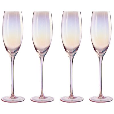 Maison by Premier Frosted Deco Set Of 4 Champagne Glasses Maison by Premier Frosted Deco Set Of 4 Champagne Glasses