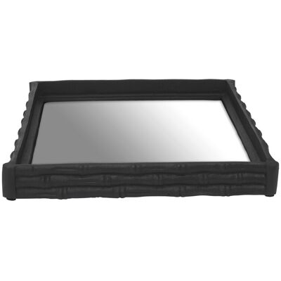 Interiors by Premier Decorative Tray Hiba Bamboo Black Interiors by Premier Decorative Tray Hiba Bamboo Black