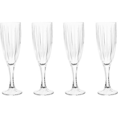 Premier Housewares Beaufort Crystal Clear Champagne Flutes - Set of 4 Premier Housewares Beaufort Crystal Clear Champagne Flutes - Set of 4