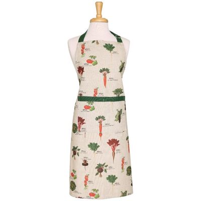 RHS by Dexam Apron Benary Vegetables 100% Cotton Stone/Green RHS by Dexam Apron Benary Vegetables 100% Cotton Stone/Green