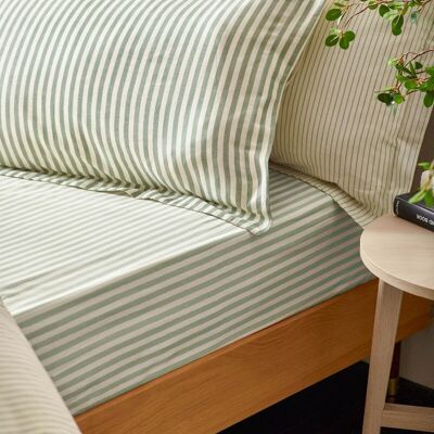 Hebden Mélange Cotton Fitted Sheet - Bed Sheet Hebden Mélange Cotton Fitted Sheet - Bed Sheet