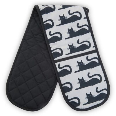 Maison by Premier Double Oven Glove Black Cat Black/White Maison by Premier Double Oven Glove Black Cat Black/White
