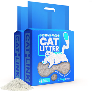 Catlink Cat Litter Companion Tapioca Blend Cat Litter, 1-Bag Pack, 7.7 lbs per bag, Fast-Clumping, Natural, Unscented, Powerful Deodorizing, Almost Dust-Free Catlink Cat Litter Companion Tapioca Blend Cat Litter, 1-Bag Pack, 7.7 lbs per bag, Fast-Clumping, Natural, Unscented, Powerful Deodorizing, Almost Dust-Free
