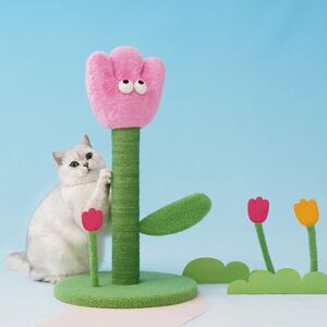 ZEZE Tulip-Shaped Cat Scratching Post, 35x35x60cm Vertical Claw Grinder (Pink) ZEZE Tulip-Shaped Cat Scratching Post, 35x35x60cm Vertical Claw Grinder (Pink)