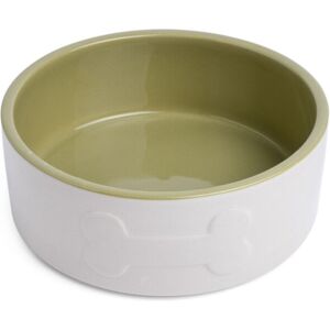 Petface Dog Cream/Green Bone Ceramic Bowl - Ceramic Bowl Petface Dog Cream/Green Bone Ceramic Bowl - Ceramic Bowl