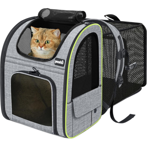 Pecute Expandable Pet Carrier Backpack with Breathable Mesh for Cats, Small Dogs & Puppies, up to 17lbs, for Travel, Hiking & Outdoor Pecute Expandable Pet Carrier Backpack with Breathable Mesh for Cats, Small Dogs & Puppies, up to 17lbs, for Travel, Hiking & Outdoor