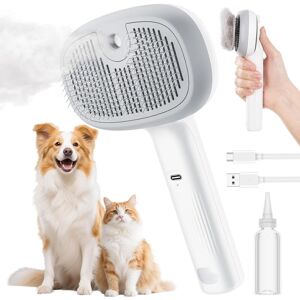 pecute Pet Spray Comb with Water Bottle - White pecute Pet Spray Comb with Water Bottle - White
