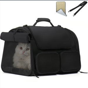 fukumaru Single Shoulder Pet Travel Bag (Black) fukumaru Single Shoulder Pet Travel Bag (Black)