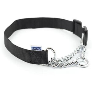 Ancol - Heritage Nylon & Chain Check - Black Ancol - Heritage Nylon & Chain Check - Black