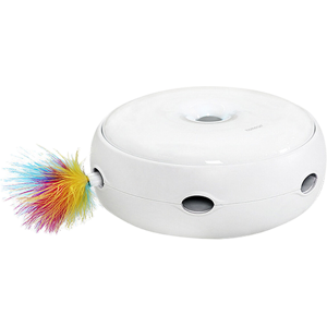 homerunPET Interactive Electric Cat Toy with Feathers, Crazy Play, Automatic Spinning Disc, Tom & Jerry Doughnut-Shaped Design for Indoor Cat homerunPET Interactive Electric Cat Toy with Feathers, Crazy Play, Automatic Spinning Disc, Tom & Jerry Doughnut-Shaped Design for Indoor Cat