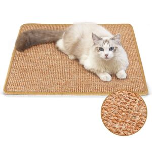 fukumaru Cat Scratching Mat, Sisal Fabric, Edged with Thread, 40×60cm fukumaru Cat Scratching Mat, Sisal Fabric, Edged with Thread, 40×60cm
