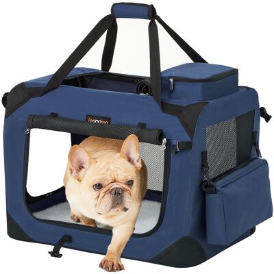 Feandrea Foldable Pet Carrier Bag Dog Travel Crate 60.0x42.0x42.0cm Dark Blue Feandrea Foldable Pet Carrier Bag Dog Travel Crate 60.0x42.0x42.0cm Dark Blue