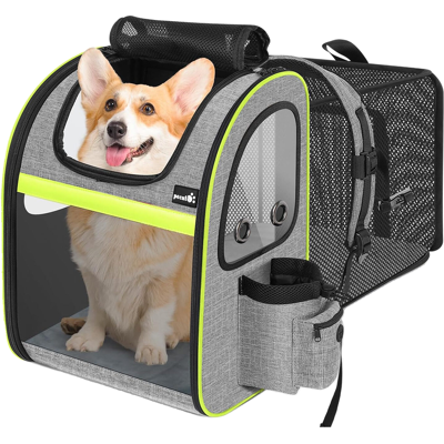 Pecute Pet Backpack, Large, Expandable, for Cats up to 11 kg or Dogs up to 10 kg, Breathable Mesh, Travel & Hiking Pecute Pet Backpack, Large, Expandable, for Cats up to 11 kg or Dogs up to 10 kg, Breathable Mesh, Travel & Hiking