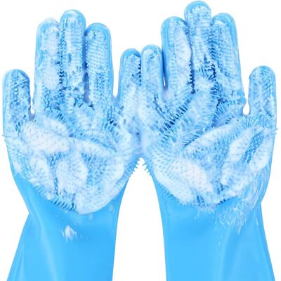 pecute Pet Grooming Gloves, Heat Resistant Cat Bathing Gloves with High-Density Teeth, Silicone Dog Bathing Gloves with Enhanced Five Finger Design, Bathing and Massaging for Dogs and Cats pecute Pet Grooming Gloves, Heat Resistant Cat Bathing Gloves with High-Density Teeth, Silicone Dog Bathing Gloves with Enhanced Five Finger Design, Bathing and Massaging for Dogs and Cats