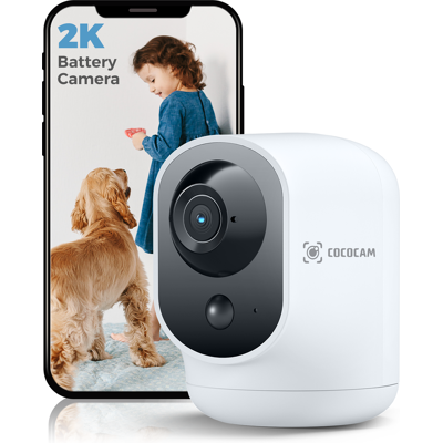 COCOCAM 2K Indoor Pan Tilt Security Camera WiFi with 5200mAh Battery, Wireless for Baby Monitor Pet Home Security, AI Recognition, PIR Human Detection, Works with Alexa, 2.4G WIFI COCOCAM 2K Indoor Pan Tilt Security Camera WiFi with 5200mAh Battery, Wireless for Baby Monitor Pet Home Security, AI Recognition, PIR Human Detection, Works with Alexa, 2.4G WIFI