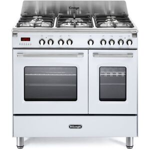 DE‘LONGHI DeLonghi DVTR906-DF/WH 90cm Dual Fuel Range Cooker, White, A Rated DE‘LONGHI DeLonghi DVTR906-DF/WH 90cm Dual Fuel Range Cooker, White, A Rated