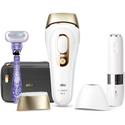 Braun Silk-Expert Pro 5 Laser Women/Men Pulsed Light IPL Wide Precision Head and Venus Shaver Alternative to Laser at Home PL 5149 White/Gold Braun Silk-Expert Pro 5 Laser Women/Men Pulsed Light IPL Wide Precision Head and Venus Shaver Alternative to Laser at Home PL 5149 White/Gold