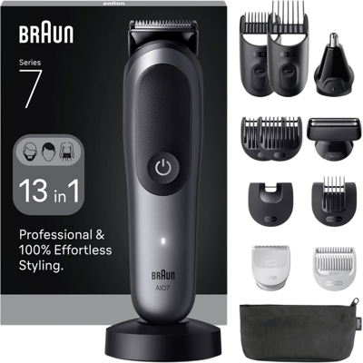 Braun All-in-One Series 7, 13in1 Grooming Kit, ProBlade, AutoSense, AIO7560, Grey Braun All-in-One Series 7, 13in1 Grooming Kit, ProBlade, AutoSense, AIO7560, Grey