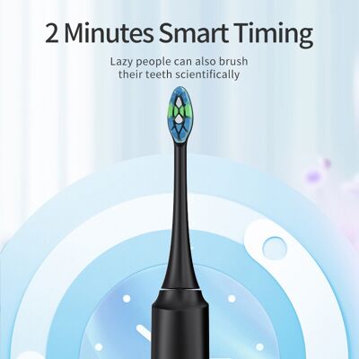 Care+ Rushi R-C32 Electric Toothbrush, Copper-Free Brush Head Black Care+ Rushi R-C32 Electric Toothbrush, Copper-Free Brush Head Black