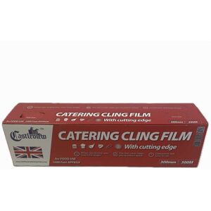 Castleview Catering Clingfilm with slider cutter 300mm x 300m, 8 micron Castleview Catering Clingfilm with slider cutter 300mm x 300m, 8 micron