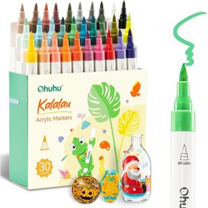 Ohuhu Acrylic Paint Markers Cotton-Core: 30 Colors High Opacity & Waterproof Lightfast Acrylic Markers Ohuhu Acrylic Paint Markers Cotton-Core: 30 Colors High Opacity & Waterproof Lightfast Acrylic Markers