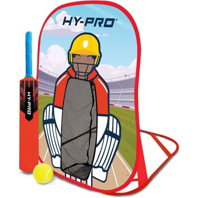 Hy-Pro Kids Cricket Bat, Tennis Ball & Pop Up Stump Set Multicoloured Hy-Pro Kids Cricket Bat, Tennis Ball & Pop Up Stump Set Multicoloured