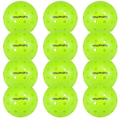 NIUPIPO 12-Pack Outdoor Pickleball Set – High-Quality Durable Balls, 74mm Diameter, PE Material, Weather-Resistant, Perfect for Outdoor Sports NIUPIPO 12-Pack Outdoor Pickleball Set – High-Quality Durable Balls, 74mm Diameter, PE Material, Weather-Resistant, Perfect for Outdoor Sports
