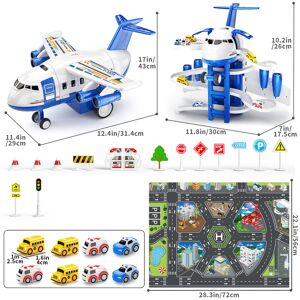 TEMI Airplane Toys for Toddlers 2-4 - Boy Toy Car Race Tracks for Kids Ages 3-5 with 8 Small Car Toys, Toddlers Educational Toy, Birthday Gifts for Boys 3-5 TEMI Airplane Toys for Toddlers 2-4 - Boy Toy Car Race Tracks for Kids Ages 3-5 with 8 Small Car Toys, Toddlers Educational Toy, Birthday Gifts for Boys 3-5