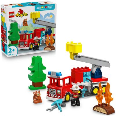 Lego DUPLO Town 10473 Fire Truck with Hose and Firefighter Lego DUPLO Town 10473 Fire Truck with Hose and Firefighter