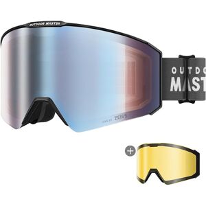 OutdoorMaster Falcon Zeiss Ski Goggles Set Black Frame Uniform ML Blue Frozen VLT 18.6% for Adults OutdoorMaster Falcon Zeiss Ski Goggles Set Black Frame Uniform ML Blue Frozen VLT 18.6% for Adults